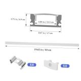 Hemobllo 4Sets U Shaped Housing with Milky White Cover for Strip Light Protective Diffuser for Even Lighting for Under Cabinet and Decorative Use - Retail: $19