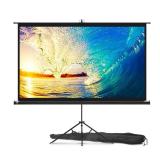 PropVue Projector Screen with Stand 84\' - Indoor & Outdoor Projection Screen for Movie or Office Presentation - 16:9 HD Premium Wrinkle-Free Tripod Screen for Projector with Carry Bag & Tight Strap -