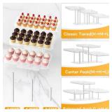 EffiQ-Rate 3 Tier Cupcake Stand, Transparent Acrylic Dessert Table Display Set, Adjustable Tiered Cupcake Holder Tower for Baking Serving on Weddings, Baby Showers, Birthday Party Buffet - Retail: $40