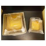 ihomecooker Metal Buffet Risers,6PCS Food Risers for Buffet Table 5in to 10in Display Stand for Catering Dessert Gold Cube Boxes Nesting Risers with Hollow Bottoms - Retail: $43