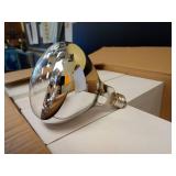 VIHOSE 30 Pack 250 Watt Heat Lamp 120v R40 Heat Lamp Bulbs Glass Incandescent Light Bulbs Incandescent Heating Lightbulbs for Reptiles Chicks Food Puppies Bathroom, Use E26 Base (Silver) - Retail: $15