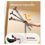 DIMONCOAT [Height-Adjustable & 360Â° Rotation Tablet Floor Stand Stable Base, Aluminum Alloy iPad Stand Floor Holder for iPad Mini Air Pro 12.9/9.7, Monitor, Kindle, iPhone 16, Cell Phones (4.7\'-15