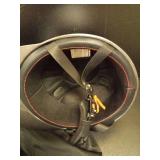 XINGSILUC Baseball Motorcycle Helmet - Half Helmet Motorcycle Men Women for Bike Cruiser Chopper Moped Scooter with Gloves and Masks, Dot Approve - Black,M - Retail: $46