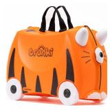 Trunki Ride-On Kids Suitcase | Tow-Along Toddler Luggage | Carry-On Cute Bag with Wheels | Kids Luggage and Airplane Travel Essentials: Tipu Tiger Orange - Retail: $155