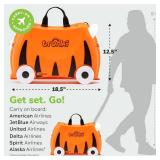 Trunki Ride-On Kids Suitcase | Tow-Along Toddler Luggage | Carry-On Cute Bag with Wheels | Kids Luggage and Airplane Travel Essentials: Tipu Tiger Orange - Retail: $155