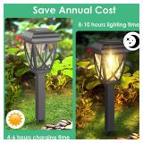 Derynome Solar Lights Outdoor, 10 Pack Waterproof Solar Pathway Lights for Outside, Outdoor Light for Garden, Yard, Patio, Landscape, Planter, Walkway Decor - Retail: $35