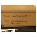 Derynome Solar Lights Outdoor, 10 Pack Waterproof Solar Pathway Lights for Outside, Outdoor Light for Garden, Yard, Patio, Landscape, Planter, Walkway Decor - Retail: $35