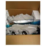 ADCARLIGHTS Compatible with 2010 2011 Toyota Camry Headlights Chrome Housing Amber Reflector Clear Lens Driver and Passenger Side - Retail: $110