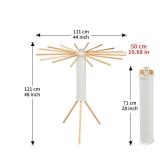 JOOM Tripod Clothes Drying Rack, Garment Rack Portable and Foldable Space Saving Laundry Drying Rack - Drying Rack Clothing Floor Folding Balcony Bedroom Household Wooden - Retail: $60