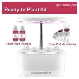 Awesome Plant 6Pro Hydroponics Growing System Kit (6 Pods), Indoor Garden Kit with 3L Watertank, 3 Grow Modes and Quiet Pump, Grow Herbs Lettuce Salad at Home Kit, Adjustable Height Up to 13\', White 