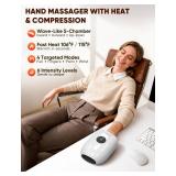 JZBRAIN Hand Massager with Heat and Compression : Heated Full Hand Massager for Wrist Palm Fingers and Comfort Relief & Daily Relaxation â 4 Modes 6 Intensities - Retail: $72