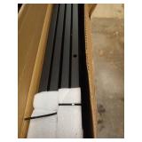 OUDUCK 2 Packs 3' x 6' Grid Wall Panels Standing Wire Grid, Study Display Rack with T-Base Wheels Freestanding Gridwall Panel Tower for Shows, Black - Retail: $165