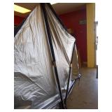 Sanhima 270 Awning Free Standing Built-in LED Light - 129.2 sq.ft Shelter Karlu Frontier Car Side Waterproof UV50+ Wind Resistant, Driver Side, 270 Degree Vehicle Awning for SUV Van Truck - Retail: $7