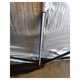 Sanhima 270 Awning Free Standing Built-in LED Light - 129.2 sq.ft Shelter Karlu Frontier Car Side Waterproof UV50+ Wind Resistant, Driver Side, 270 Degree Vehicle Awning for SUV Van Truck - Retail: $7