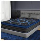 YBYX King Size Mattress 10 Inch, Hybrid Memory Foam Mattress with Zoned Pocket Coils Support and Motion Isolation Design, Strengthen Edge Support,CertiPUR-US Certified, Medium Firm in a Box - Retail: 