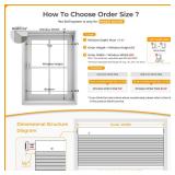 Homedemo No Drill No Tools Blackout Cellular Shades Cordless, Honeycomb Blinds for Window, Easy Install No Screws Thermal Insulated Noise Reduction Cellular Blinds for Home (White, 46\' W x 64H) - Ret