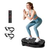 HTM Vibration Plate Exercise Machine with 120 Speed Levels, 9 Program Modes and Remote Control - 15 Min Timer, 300 lbs Capacity Vibrate Stand Shake Board for Full Body Workout, Fat Burner and Toning -