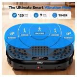 HTM Vibration Plate Exercise Machine with 120 Speed Levels, 9 Program Modes and Remote Control - 15 Min Timer, 300 lbs Capacity Vibrate Stand Shake Board for Full Body Workout, Fat Burner and Toning -