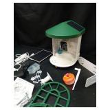 HARYMOR Bird Feeder with Camera with AI Identify Birds Species Solar Powered, Smart Bird House with Cam, 2K HD Video Live Stream, Instant Arrival Alerts - Green - Retail: $60