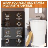 Uoxfill Upgrade Foldable Towel Warmer for Bathroom - 23L Luxury Heated Towel Warmers Bucket with Time Setting,Auto Shut Off,Fits Up to Two 40\'X70\' Oversized Towels,Bathrobes,Blankets White - Retail: