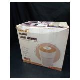 Uoxfill Upgrade Foldable Towel Warmer for Bathroom - 23L Luxury Heated Towel Warmers Bucket with Time Setting,Auto Shut Off,Fits Up to Two 40\'X70\' Oversized Towels,Bathrobes,Blankets White - Retail: