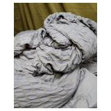 CozyLux Queen Comforter Set Navy Blue Seersucker 7 Pieces Bed in a Bag Queen Comforter Set with Sheets Luxury Soft Bedding Set with Down Alternative Comforter, Sheets, Pillowcases & Shams All Seasons 