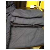 CozyLux Queen Comforter Set Navy Blue Seersucker 7 Pieces Bed in a Bag Queen Comforter Set with Sheets Luxury Soft Bedding Set with Down Alternative Comforter, Sheets, Pillowcases & Shams All Seasons 