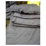 CozyLux Queen Comforter Set Navy Blue Seersucker 7 Pieces Bed in a Bag Queen Comforter Set with Sheets Luxury Soft Bedding Set with Down Alternative Comforter, Sheets, Pillowcases & Shams All Seasons 