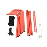 cadciehe Soccer Rebounder Kickback Football Rebound Net Adjustable Rebound Net Portable Soccer Kickback Training Equipment for Lacrosse Softball Baseball Football Red - Retail: $36