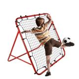 cadciehe Soccer Rebounder Kickback Football Rebound Net Adjustable Rebound Net Portable Soccer Kickback Training Equipment for Lacrosse Softball Baseball Football Red - Retail: $36