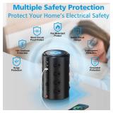 Power Strip Surge Protector Tower with 16 Outlets and 5 USB Ports (2 USB-C), 10ft Extension Cord, 45° Flat Plug, Charging Station for Home, Office, Dorm Room Essentials (Black) - Retail: $33