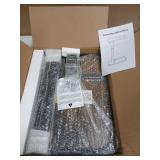 Kitstorack TV Tray Table, Adjustable Height & Flip-Top & Rounded Metal Corners, Snack Table for Couch, Sofa, Bed, Chair, Living Room, C Shaped End Side Table for Eating, Dinner or Laptop, Small Spaces