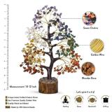 NARIBABU Seven Chakra Tree of Life - Crystal Tree for Postive Energy - Feng Shui Energy Crystals - Birthday Gifts for Women - Housewarming Gift for Women
