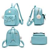 I IHAYNER Girls Bowknot 3-Pieces Fahsion Leather Backpack Backpack Purse for Women Rucksack for Ladies Shoulder Bag Pearl Purple - Retail: $22