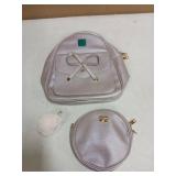 I IHAYNER Girls Bowknot 3-Pieces Fahsion Leather Backpack Backpack Purse for Women Rucksack for Ladies Shoulder Bag Pearl Purple - Retail: $22