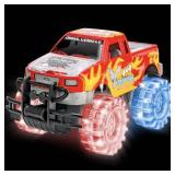 ArtCreativity Light Up Red Monster Truck, 1 Piece, 8 Inch Monster Truck Toy with Flashing LED Tires & Batteries, Push n Go Car Toys for Kids, Fun Gift for Boys & Girls Ages 3 & Up - Retail: $20