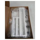 Lucundm Key and Mail Holder Wall Mount, Key Hanger with Long Storage Box and 5 Hooks for Coat, Dog Leash, Home Decor Rack, House Accessories, Entry Way Organizer 11.8W x 7.8H x 3.2D - Retail: $25