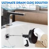 KapStrom Plumbing Drain Snake (Spiral Diameter 0.5 inch / 1.3 cm), Hair Clog Remover Tool for Toilet, Heavy-Duty Drain Auger for Kitchen & Bathroom Sink, Pipe & Sewer Cleaner for Shower & Bathtub - Re