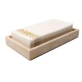 Shonmogar Natural Travertine Guest Towel Holder, Stone Napkin Holder for Bathroom,Gorgeous Bathroom Napkin Holder Tray, Stylish Guest Towel Holder Tray for Bathroom Toilet Dining Table, Beige - Retail
