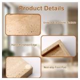 Shonmogar Natural Travertine Guest Towel Holder, Stone Napkin Holder for Bathroom,Gorgeous Bathroom Napkin Holder Tray, Stylish Guest Towel Holder Tray for Bathroom Toilet Dining Table, Beige - Retail