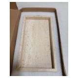 Shonmogar Natural Travertine Guest Towel Holder, Stone Napkin Holder for Bathroom,Gorgeous Bathroom Napkin Holder Tray, Stylish Guest Towel Holder Tray for Bathroom Toilet Dining Table, Beige - Retail