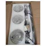 Farmhouse Bathroom Vanity Light Fixtures, Rustic 3-Light Wood Vanity Lights for Bathroom, Vintage Black Wall Sconces Lighting, Light fixtures Over Mirror, with Glass Shade - Retail: $50