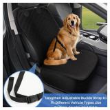 ELONGRIVER Dog Car Seat Covers, Waterproof Front Seat Cover for Dogs, Scratch-Proof, Nonslip Pet Passenger Seat Cover Protector, Universal Fit for Cars Trucks SUVs, Standard Size, 2 Packs Black - Reta