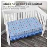 Everyday Kids 2 Pack Fitted Boys Crib Sheet, 100% Soft Breathable Microfiber Baby Sheet, Fits Standard Size Crib Mattress 28in x 52in, Nursery Sheet - Rescue/Blue - Retail: $13