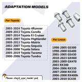 00276-00901, Wheel Lock Lug Nuts Set M12 x 1.5, Compatible with 2000-2024 Toyota 4Runner Corolla FJ Cruiser Highlander Matrix Sequoia Solara Tacoma Tundra & Lexus GS300 GS400 GS430 GX460 GX470 SC430 -