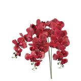 PATIKIL Artificial Orchid Stems 41", 3 Pack 9 Heads Faux Phalaenopsis Flowers Real Touch Fake Orchid Flower Branch for Vase Home Wedding Decoration, Burgundy - Retail: $27