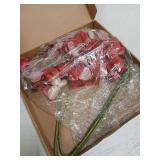 PATIKIL Artificial Orchid Stems 41", 3 Pack 9 Heads Faux Phalaenopsis Flowers Real Touch Fake Orchid Flower Branch for Vase Home Wedding Decoration, Burgundy - Retail: $27