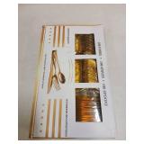N9R 300PCS Gold Plastic Silverware, Heavy Duty Gold Plastic Cutlery Set Disposable Flatware Dinnerware, 100 Forks, 100 Spoons, 100 Knives, Perfect for Party, Wedding and Daily Use - Retail: $38