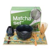 HOYWOUL Matcha Whisk Set, 8pcs Matcha Kit for Ceremony, Matcha Bowl Set Include Bamboo Whisk, Holder and Bowl, Macha Tea Set for Making Breakfast/Latte, Tea Gifts for Girls Women