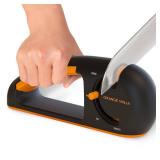 Orange Ninja 4-Stage Knife Sharpener & Serrated Knife Sharpener Repairs, Sharpens & Polishes Blades with Ergonomic Non-Slip Grip - Retail: $23